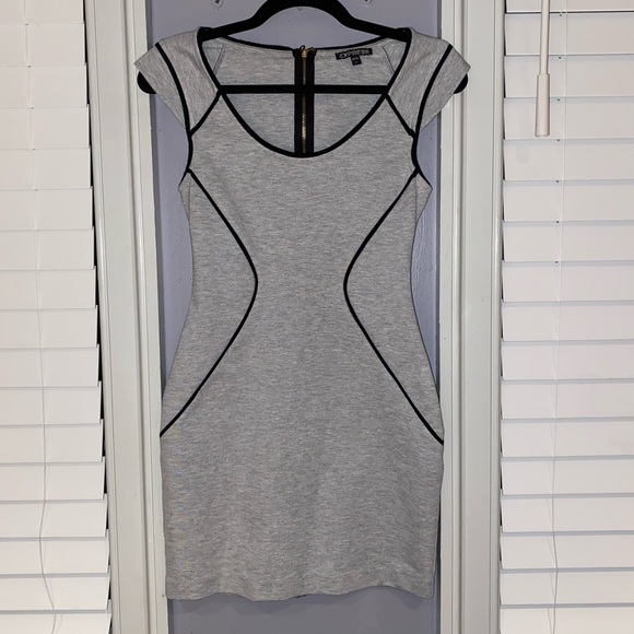 Women’s Express Grey & Black Body-con Dress Size 0 - Picture 7 of 11